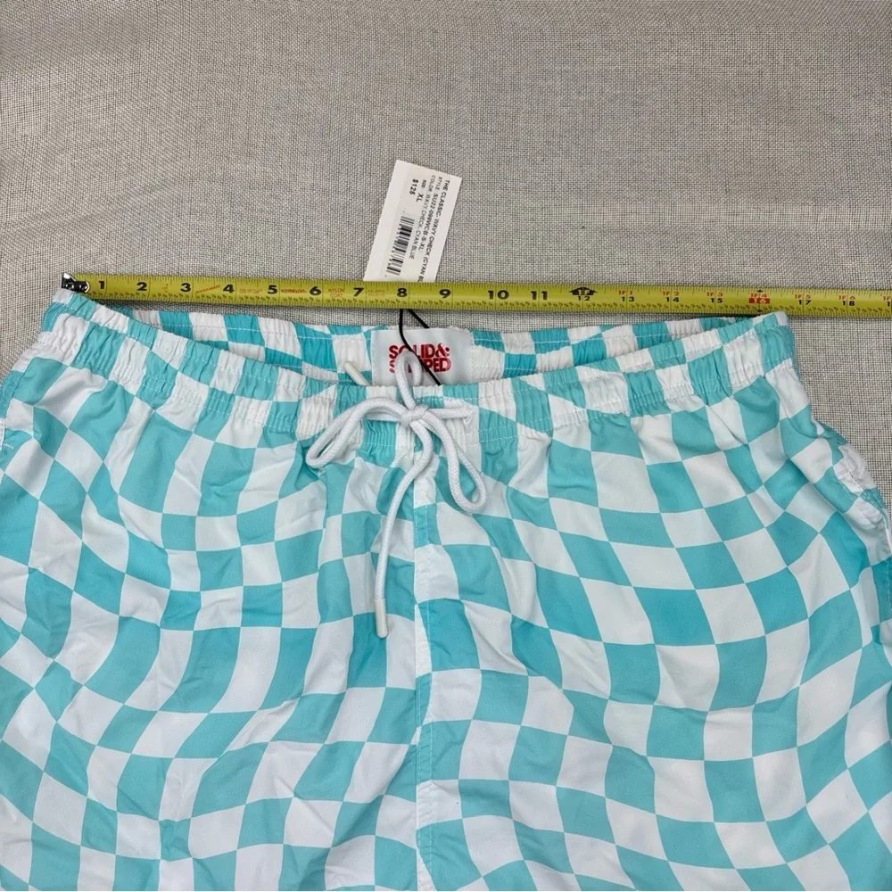 Bloomie's Wavy Check Swim Trunks XL